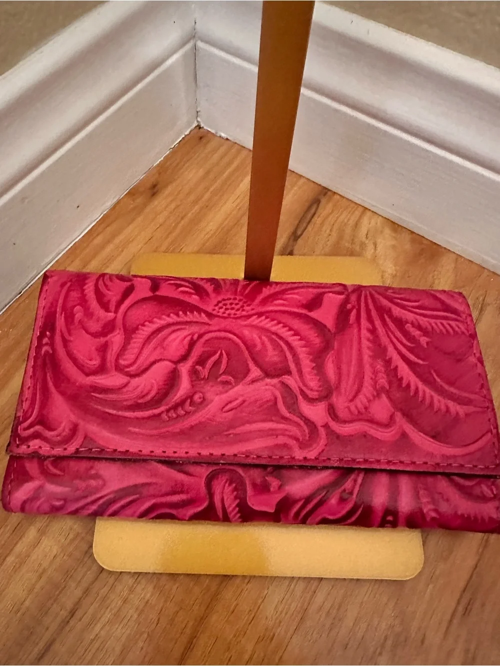Patricia Nash Red Embossed Leather Wallet